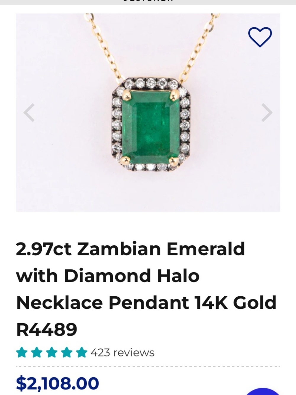 3.19 Carat Natural Emerald 14k diamond charm *CHARM ONLY* - Picture 17 of 17